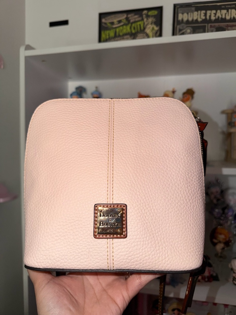 Pink Dooney & Bourke Pebble Grain Presley crossbody